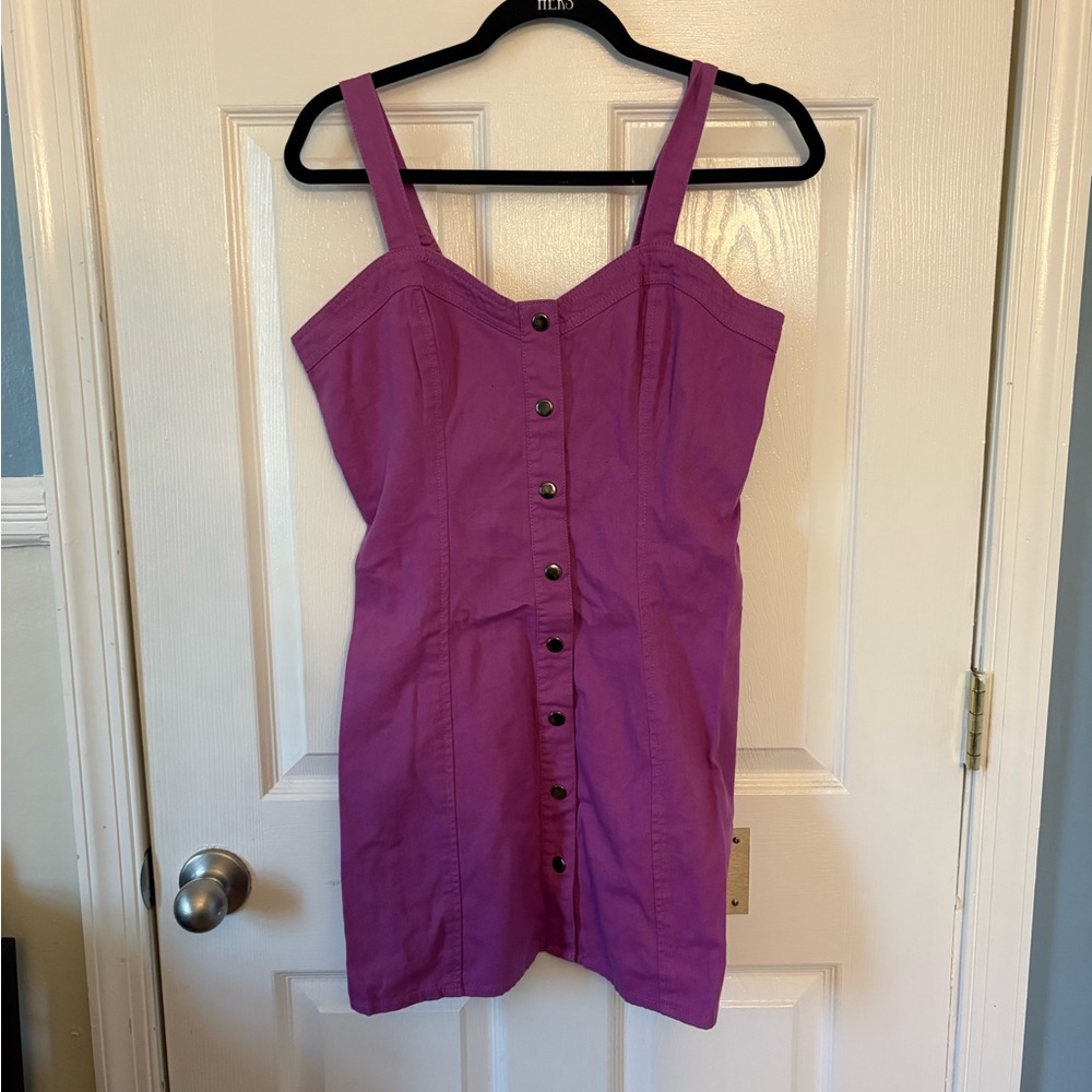 Japna Purple Button-Down Dress